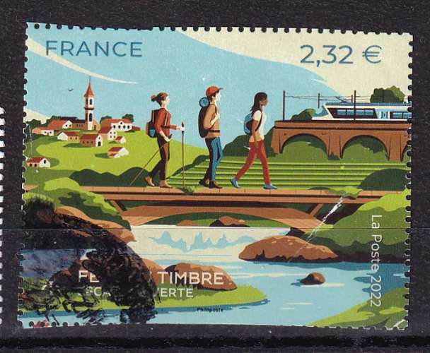 N° Yvert 5563 oblitéré - Fête du timbre -Escapade verte