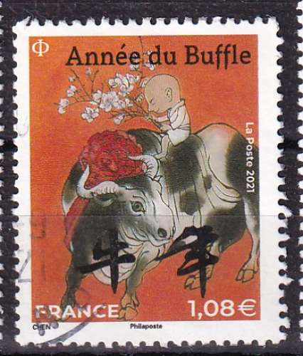 N° Yvert 5468 oblitéré - Année lunaire chinoise - Buffle
