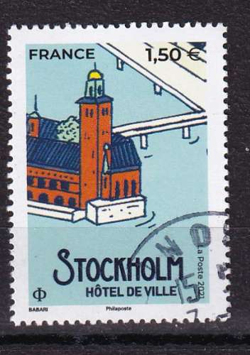 N° Yvert 5477 oblitéré - Stockholm - Hôtel de ville