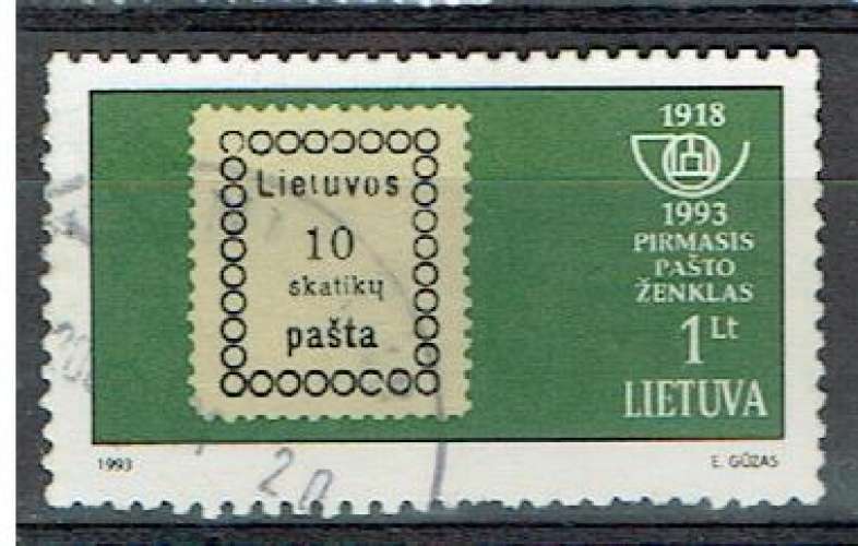 LITUANIE 1993 - YT 473 OBLITÉRÉ.