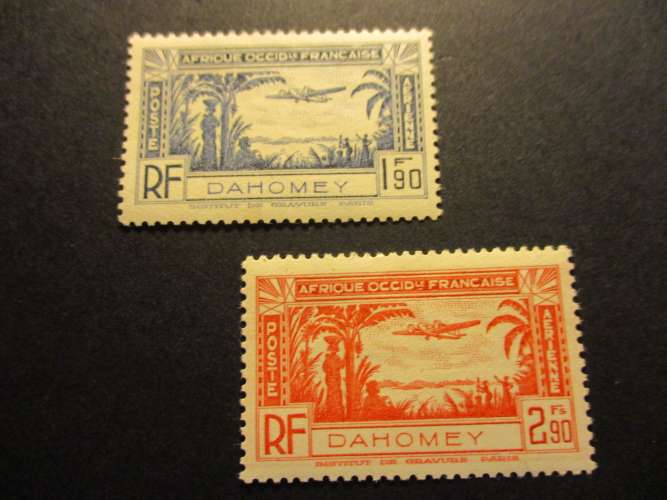 dahomey  y & t poste aerienne 1 & 2 * 1940
