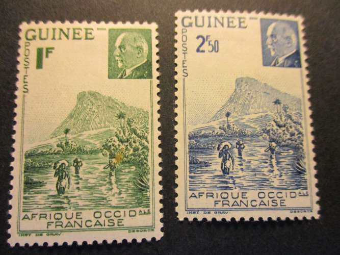 guinée y & t 176 & 177 * 1941