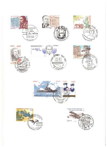 France 2009 souvenir philatélique premier jours Taille-douce émissions 2009
