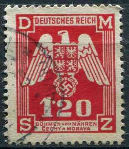 BOHEME ET MORAVIE 1943 OBLITERE SERVICE N° 19