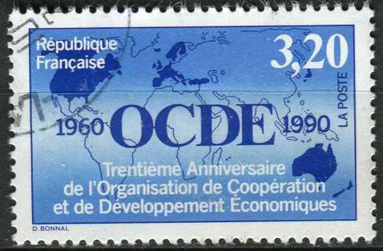 FRANCE 1990 OBLITERE N° 2673 OCDE