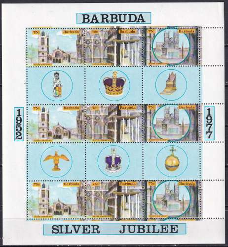barbuda ... 2 feuillets n° 284 à 289  neufs** ... 1973