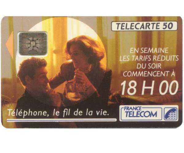 F207b TÉLÉCARTE - PHONE CARD 1991 - Tarifs 18 H 00 (9 n° Noirs).