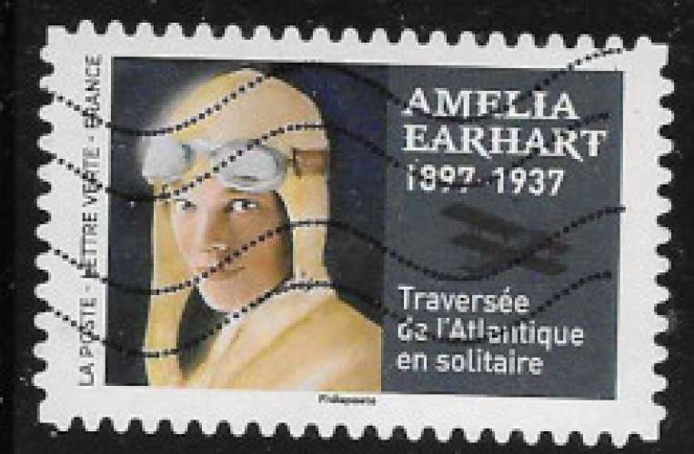 FRANCE 2022 : yt 2122 Oblitéré/Used # Grands Voyageurs  - Amelia Earhart