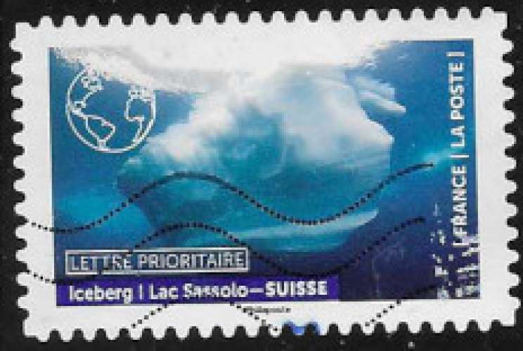 FRANCE 2022 : yt 2087 Oblitéré/Used # Notre Planète bleue - Iceberg - Lac Sassolo, Suisse