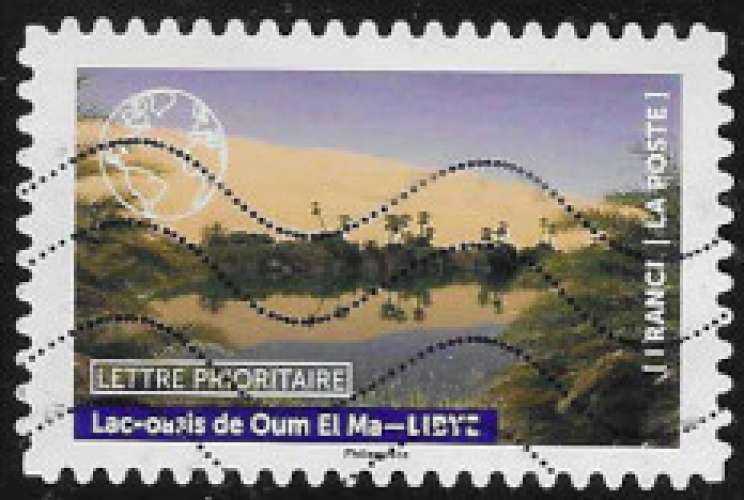 FRANCE 2022 : yt 2096 Oblitéré/Used # Notre Planète bleue - Lac-oasis de Oum El Ma, Libye