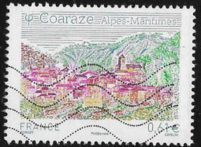 FRANCE 2014 : yt 4881 Oblitéré/Used # Coaraze, Alpes Maritimes