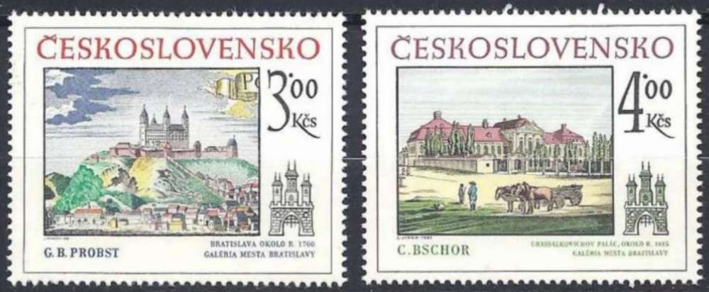 TCHECOSLOVAQUIE  Y & T N° 2445/46 **  Motifs historiques de Bratislava  D