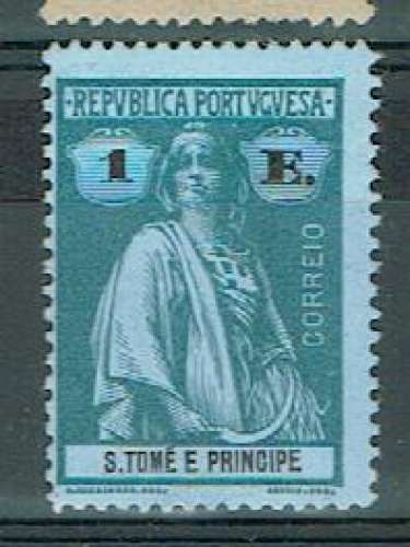 PT ST THOMAS & PRINCE 1914 - YT 216B MH DENT. 15X14.