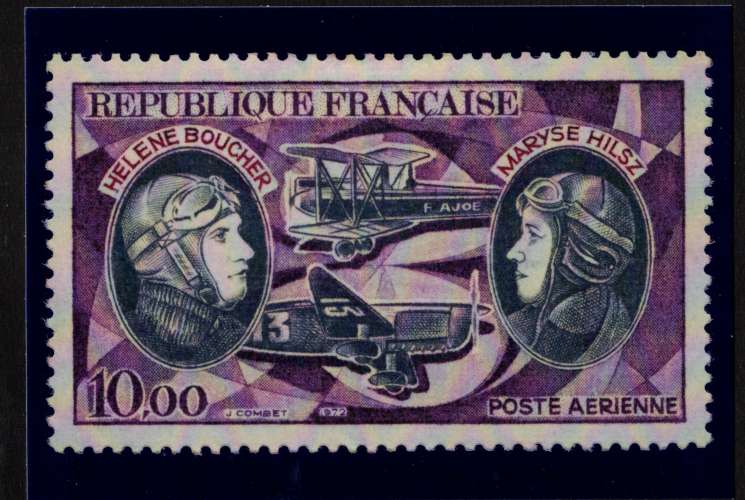 France carte pré-timbrée Hélène Boucher pour un envoi à l'international timbre PA 10 1936