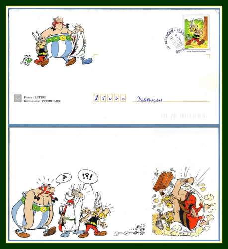 PAP Astérix avec sa carte Obl Besançon 2001
