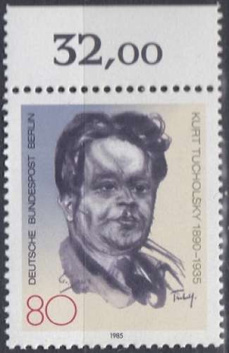 Allemagne RFA Berlin 1981 NMH 50e anniversaire de la mort de Kurt Tucholsky  (H33) 