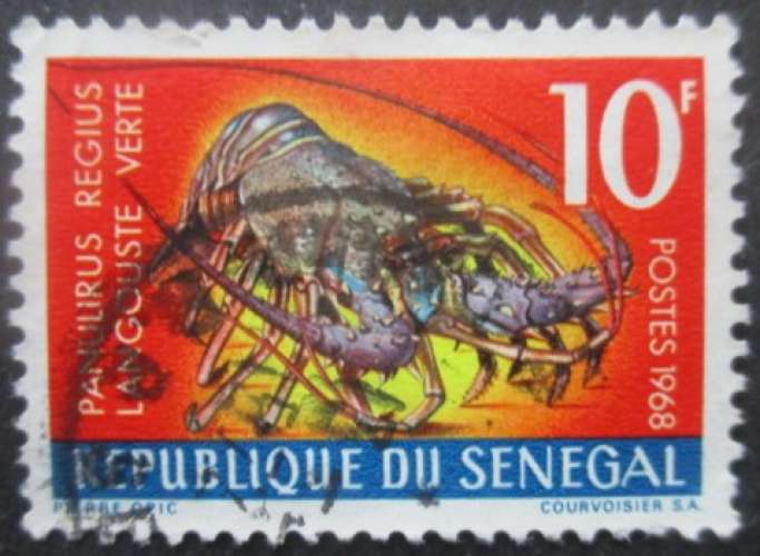 SENEGAL N°305 Langouste verte oblitéré 