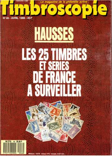 Timbroscopie 1988 avril n° 46 les 25 timbres et séries de France à surveiller