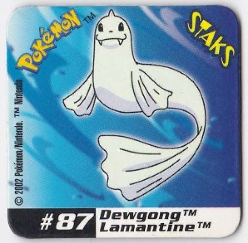 Magnet 2002 Staks Pokémon 087 Dewgong Lamantine