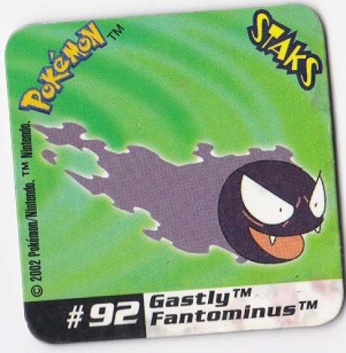 Magnet 2002 Staks Pokémon 092 Gastly Fantominus