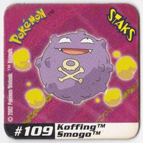 Magnet 2002 Staks Pokémon 109 Hoffing Smogo
