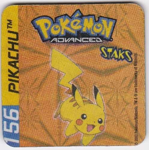 Magnet 2003 Staks Pokémon Advenced 156 Pikachu