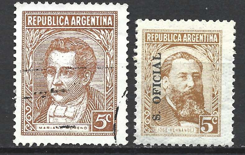 Argentine 1941 - Y & T : 0368 - Mariano Moreno, Jose Hernandez