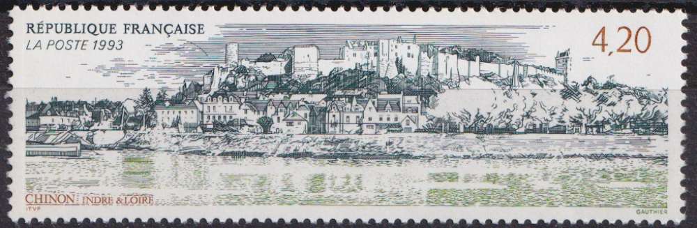 France 1993 Y&T 2817 neuf sans charnière - Chinon (scan dos) 