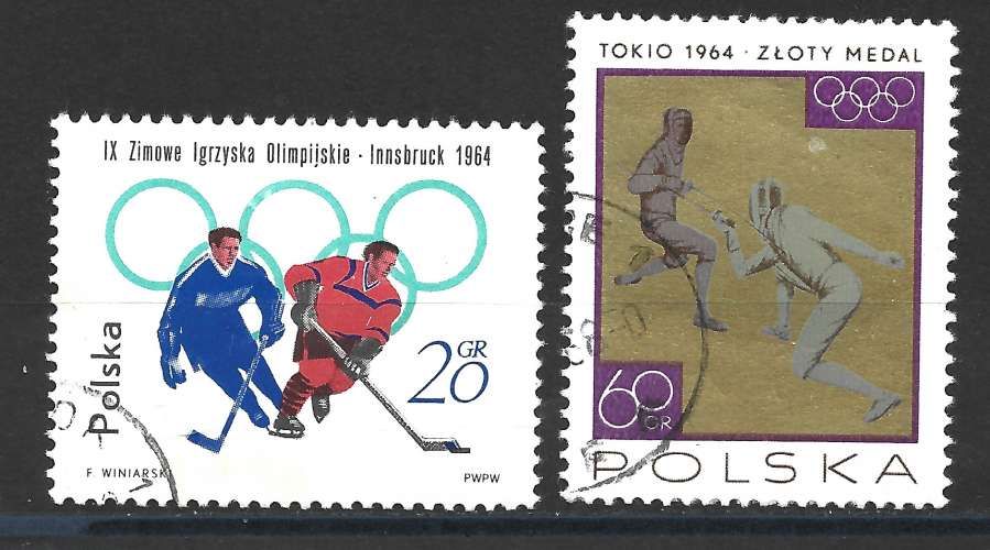 POLOGNE 1964 - JO INNSBRÜCK : HOCKEY SUR GLACE, ESCRIME