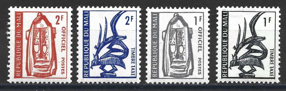 MALI -  4 TIMBRES TAXES