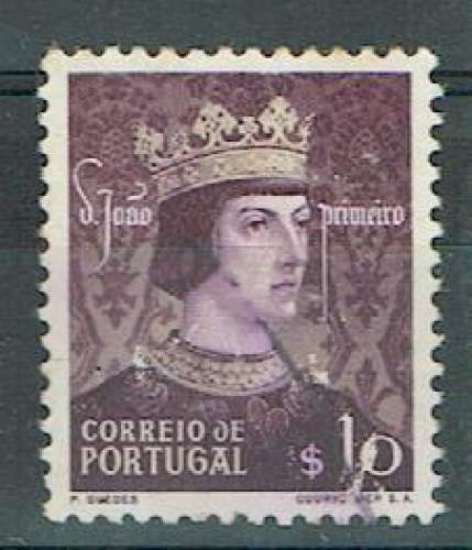 PORTUGAL 1949 - YT 716 OBLITÉRÉ AVEC FILS DE SOIE DE COULEUR.