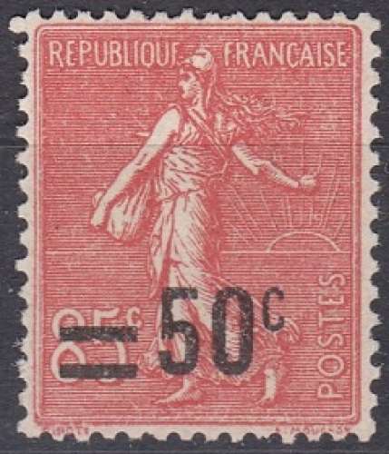 France 1926-1927 N° 221 NMH Semeuse fond ligné   (H38) 