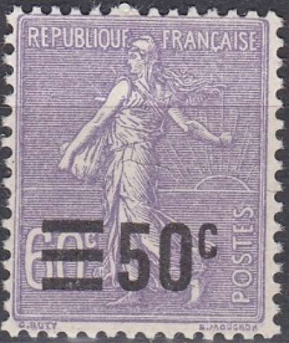 France 1926-1927 N° 223 NMH Semeuse fond ligné   (H38)