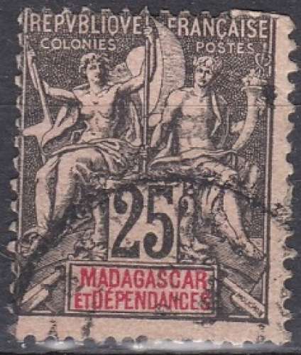 Madagascar et Dépendances 1896 N° 35 Paix et Mercure   (H38)