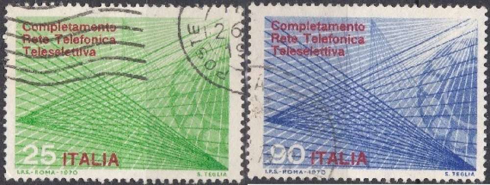 Italie 1970 Achèvement du système de numérotation téléphonique automatique du tronc  (H38) 