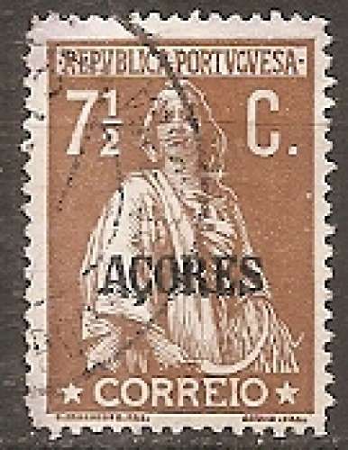 açores ... n° 168 (B)  obliteré ... 1912 (abimé)