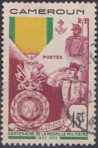 Cameroun 1952 N° 296 Centenaire de la médaille militaire (H40) 