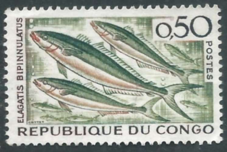 Congo (Brazzaville) - Y&T 0142 (o) - Poissons -