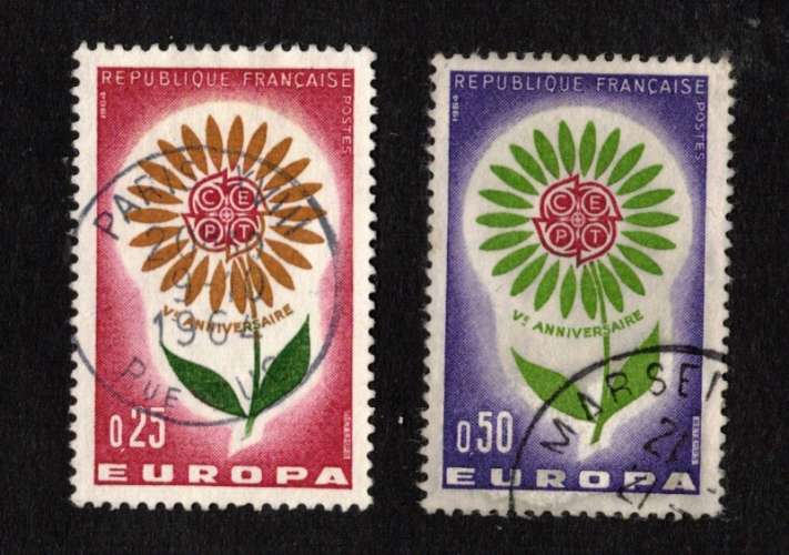 France 1964 Y&T 1430 - 1431 (o) Europa 