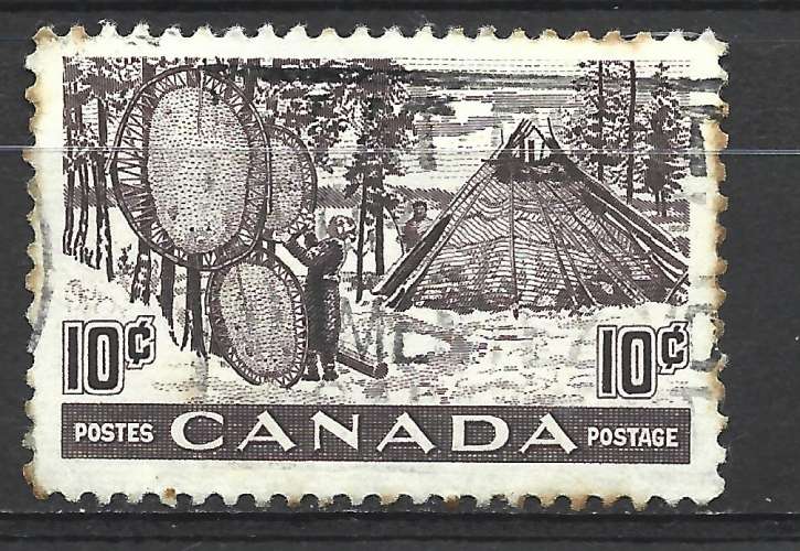 Canada 1950 - Y & T : 0241 - Trappeurs et peaux