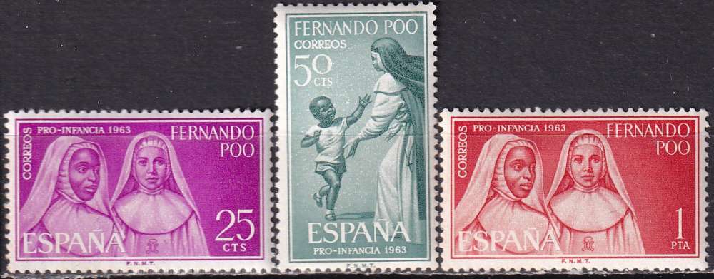 fernando poo ... n° 207 à 209  neufs* ... 1963