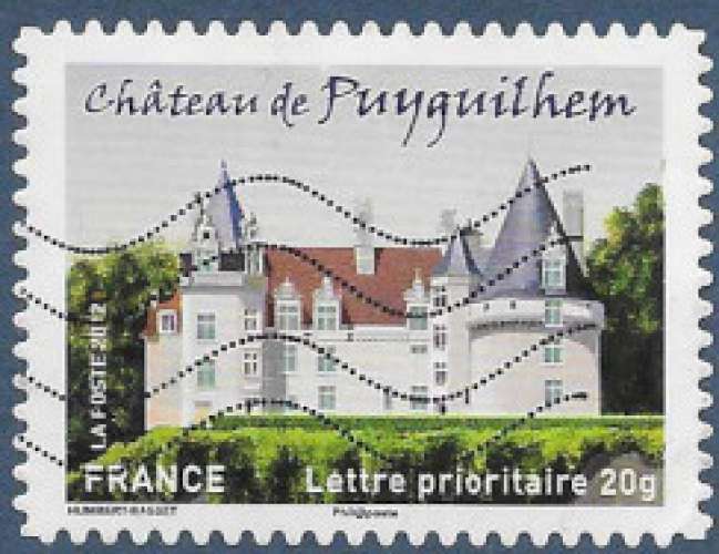FRANCE 2012 : yt 728 Oblitéré/Used #  Château de Puyguilhem