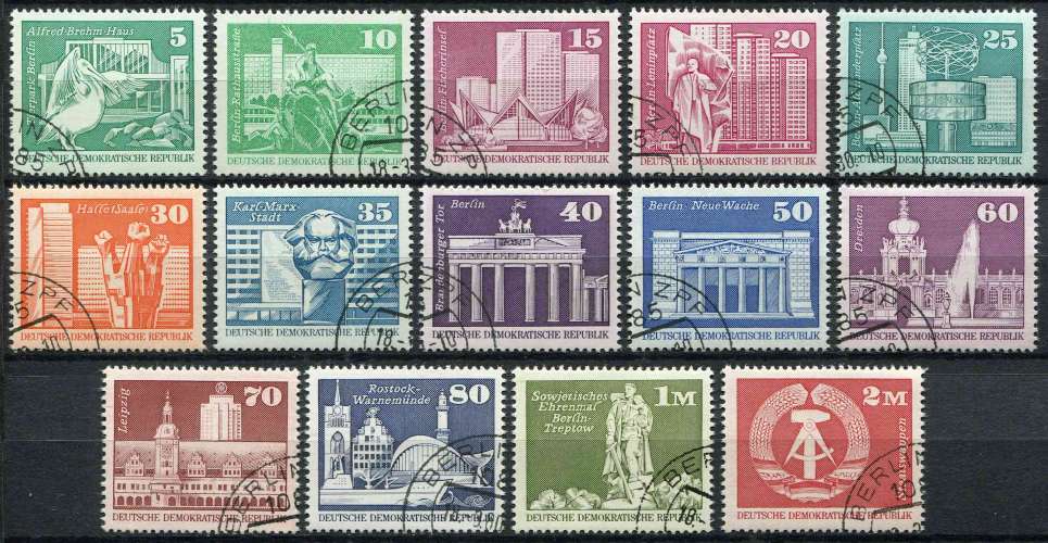 ALLEMAGNE RDA 1973 OBLITERE N° 1500 à 1513