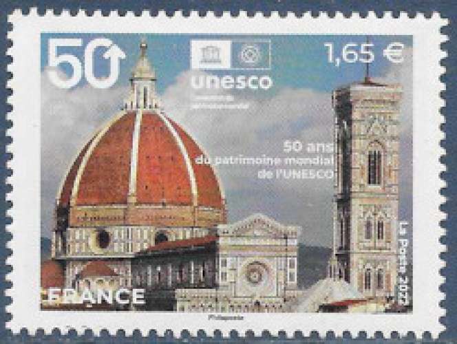 FRANCE 2022 SERVICE : yt 183  **/mnh # Unesco - 50 ans du patrimoine de l'Unesco