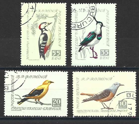 Roumanie 1959 - Y & T : PA 91, 92, 93, 95 - Oiseaux
