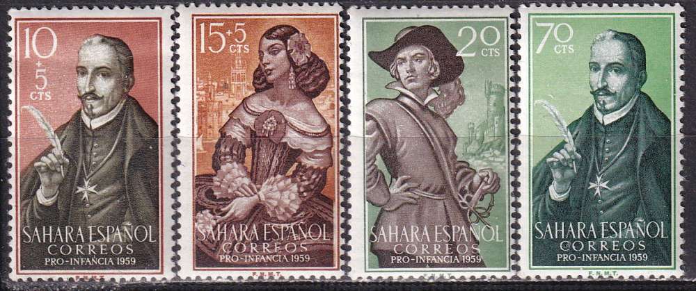 sahara espagnol ... n° 143 à 146  neufs* ... 1959