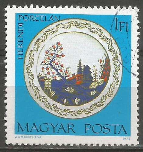 Hongrie - 1972 - Y&T n° 2260 - Obl. - Assiette - Miramar - Porcelaine - Manufacture de Herend