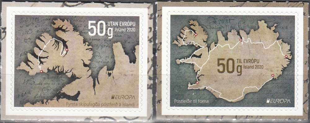 Island 2020 Europa CEPT Anciennes routes postales Neuf **