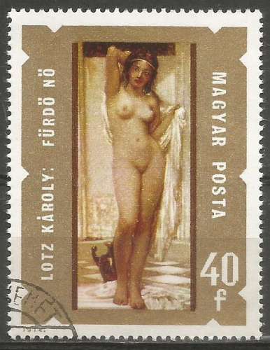 Hongrie - 1974 - Y&T n° 2380 - Obl. - Baigneuse - Karoly Lotz - Peintures de nus