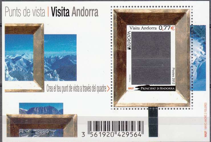 Andorre Français 2012 Yvert F724 Neuf ** Cote (2017) 4.00 Euro Europa CEPT Tourisme